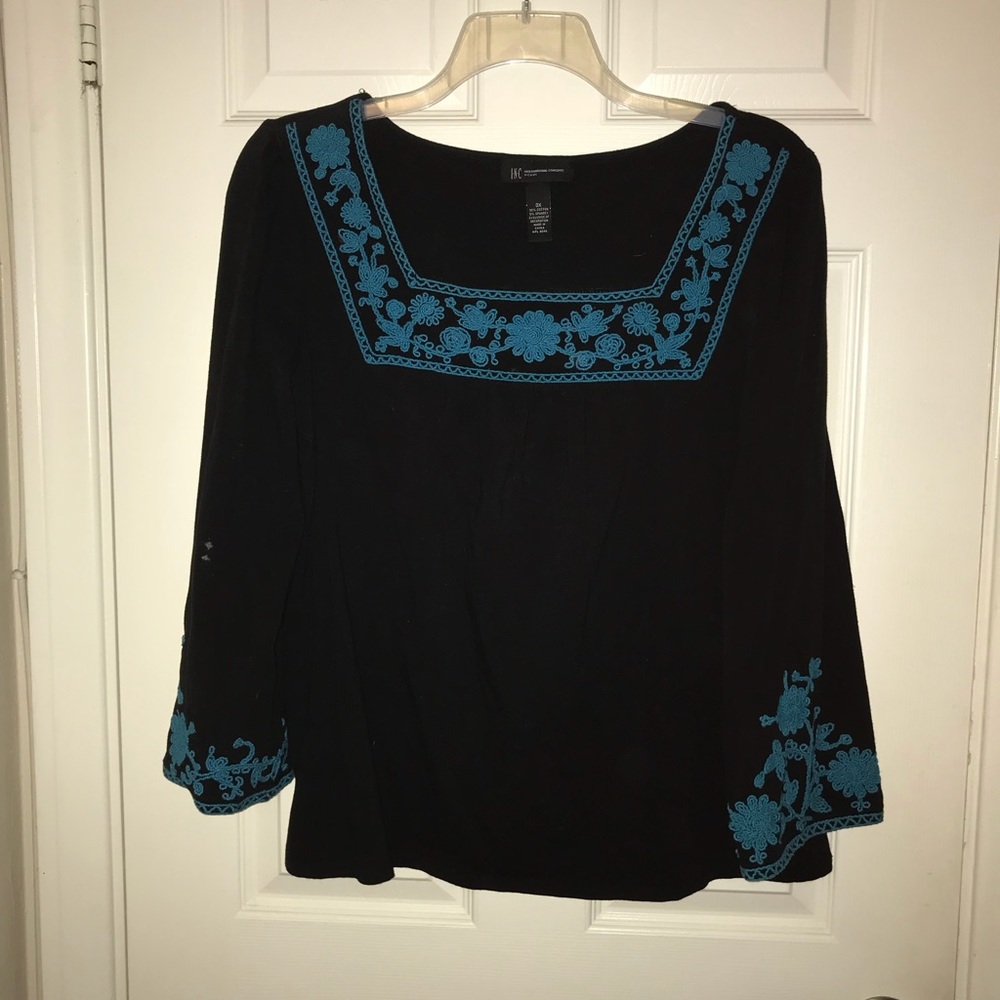 INC Woman Black Top Size 0X.